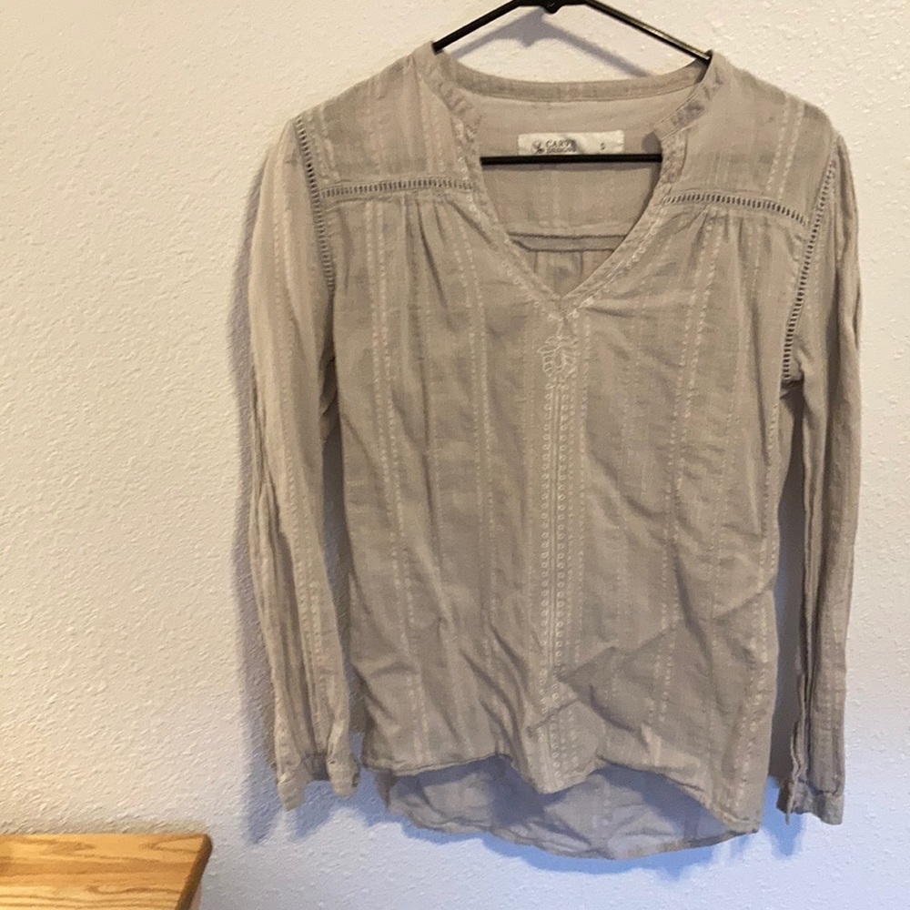 Carve Sheer Embroidered Tunic